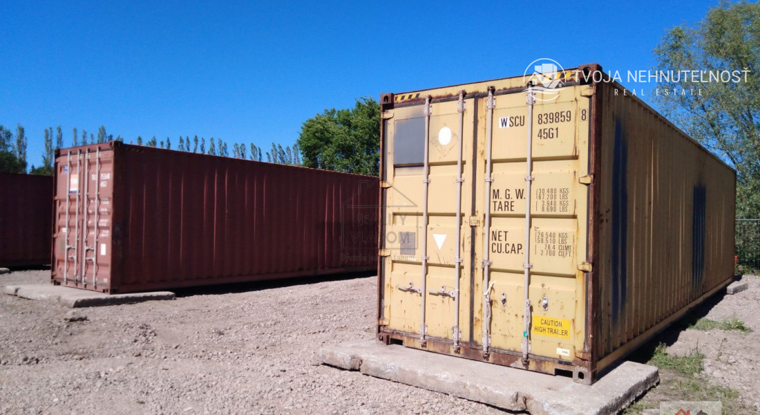 Lodný kontajner 40" HC, rozmer 12 x 2,5 x 2,7 m, ĽUBOTICE.