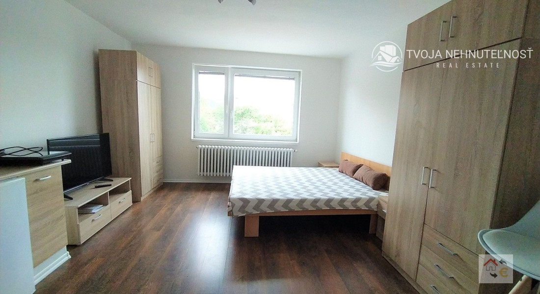 Prenajatý do 1.8.2024...Prenajatý do 1.9.2024...1 izbový byt s kuchynským kútom, komplet rekonštrukcia, plne zariadený