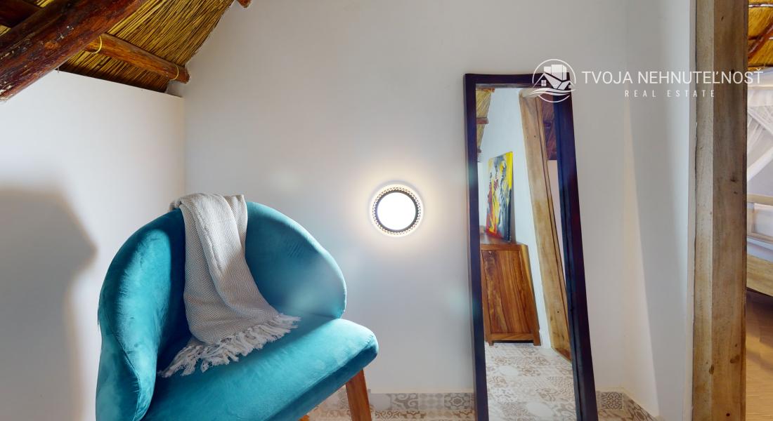 Zaria resort Zanzibar - luxusný poschodový dom, balkón s výhľadom na more a záhradou pre dve osoby D08