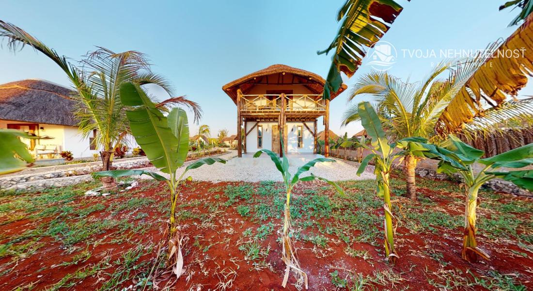 Zaria resort Zanzibar - luxusný poschodový dom, balkón s výhľadom na more a záhradou pre dve osoby D08
