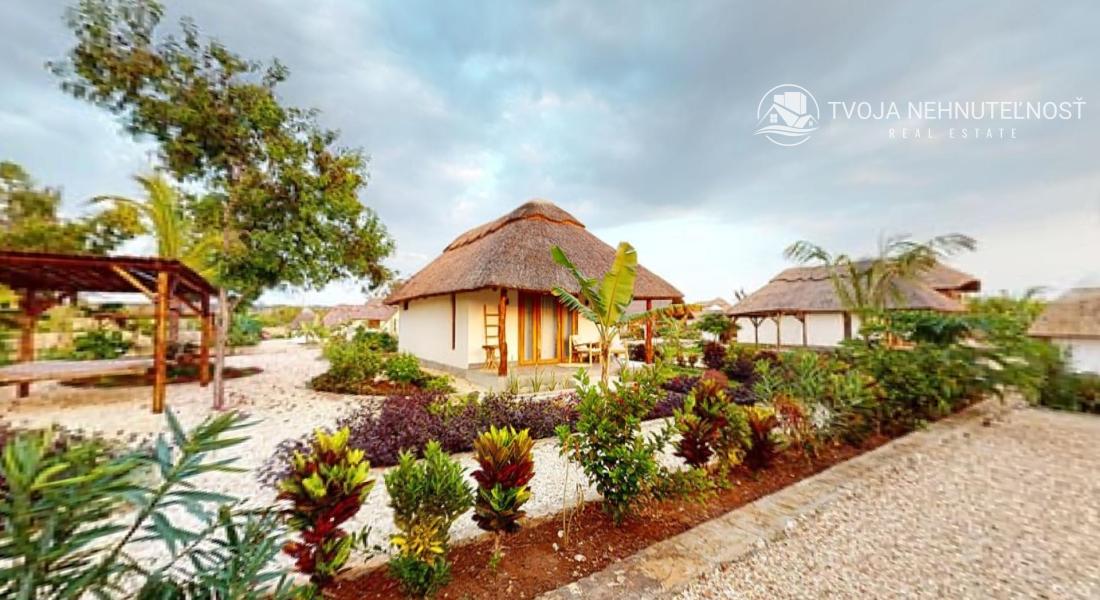 Zaria resort Zanzibar - luxusný poschodový dom, balkón s výhľadom na more a záhradou pre dve osoby D08