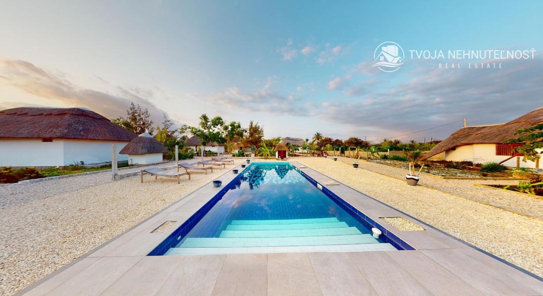 Zaria resort Zanzibar - luxusný poschodový dom, balkón s výhľadom na more a záhradou pre dve osoby D08