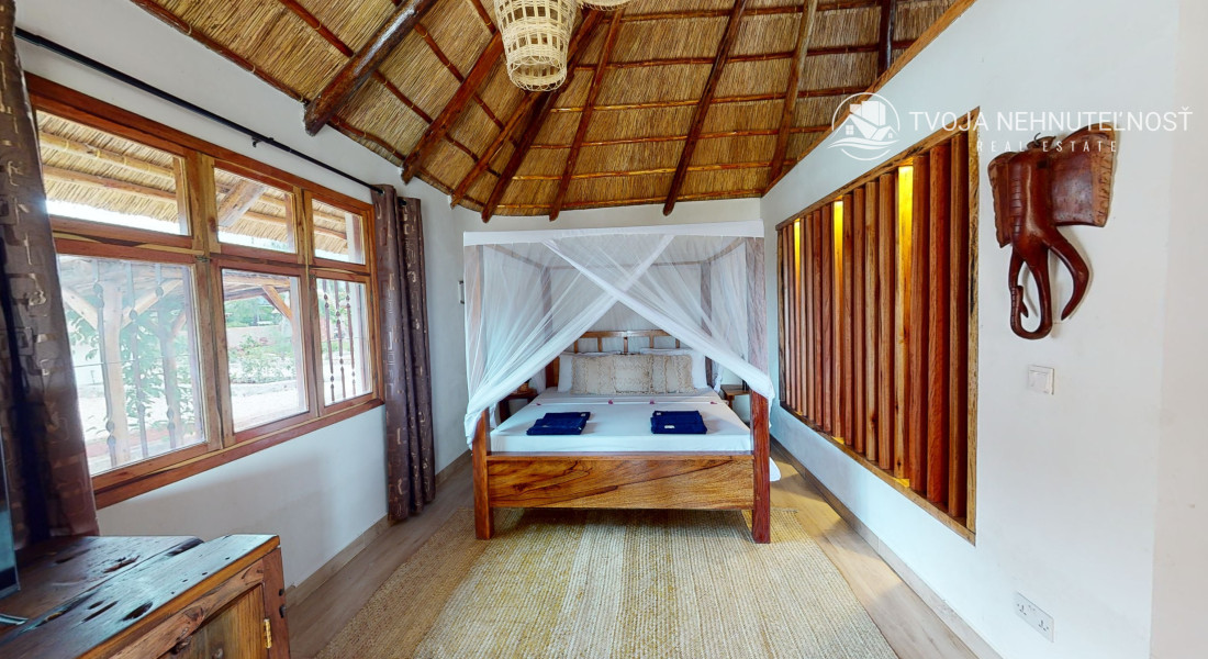 Zaria resort Zanzibar - dovolenkový prenájom bungalovu s dvomi spálňami a záhradou pre dva páry D10