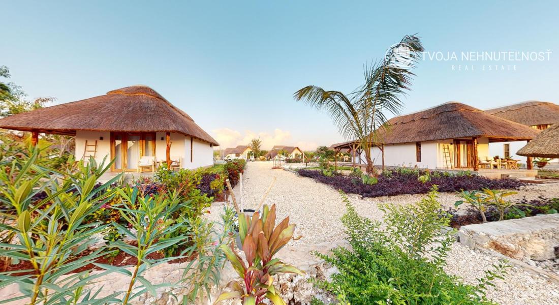 Zaria resort Zanzibar - luxusný poschodový dom, balkón s výhľadom na more a záhradou pre dve osoby D08