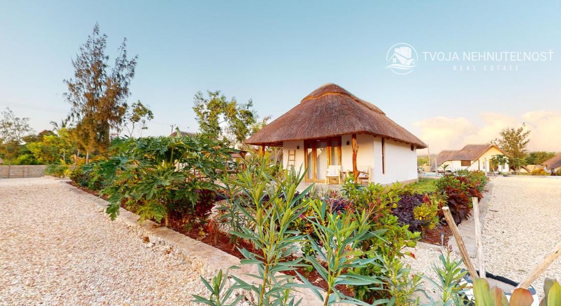 Zaria resort Zanzibar - luxusný poschodový dom, balkón s výhľadom na more a záhradou pre dve osoby D08