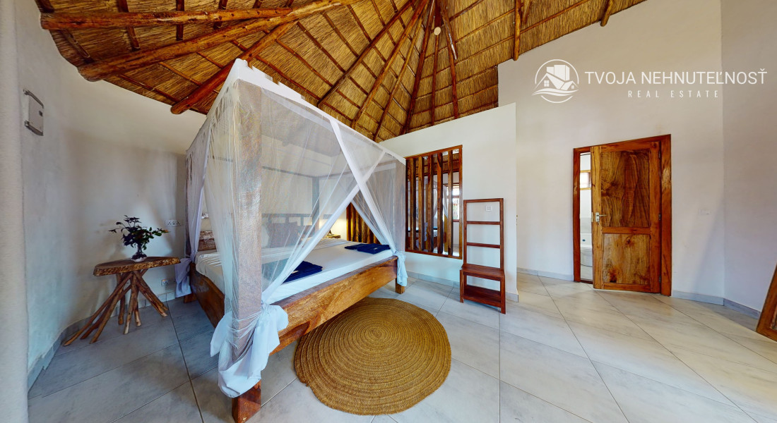 Zaria resort Zanzibar - dovolenkový prenájom bungalovu s dvomi spálňami a záhradou pre 2 páry D11