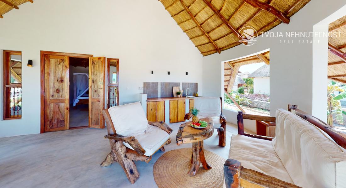 Zaria resort Zanzibar - dovolenkový prenájom bungalovu s dvomi spálňami a záhradou pre 2 páry D11