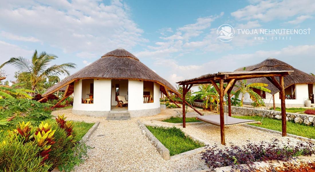 Zaria resort Zanzibar - dovolenkový prenájom bungalovu s dvomi spálňami a záhradou pre 2 páry D11
