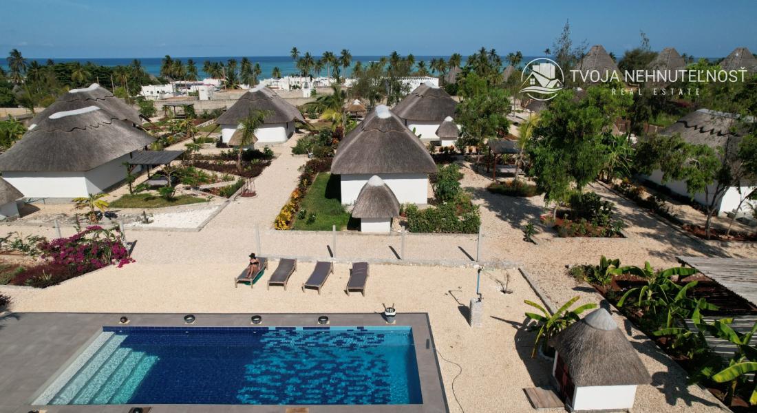 Zaria resort Zanzibar - luxusný poschodový dom, balkón s výhľadom na more a záhradou pre dve osoby D08