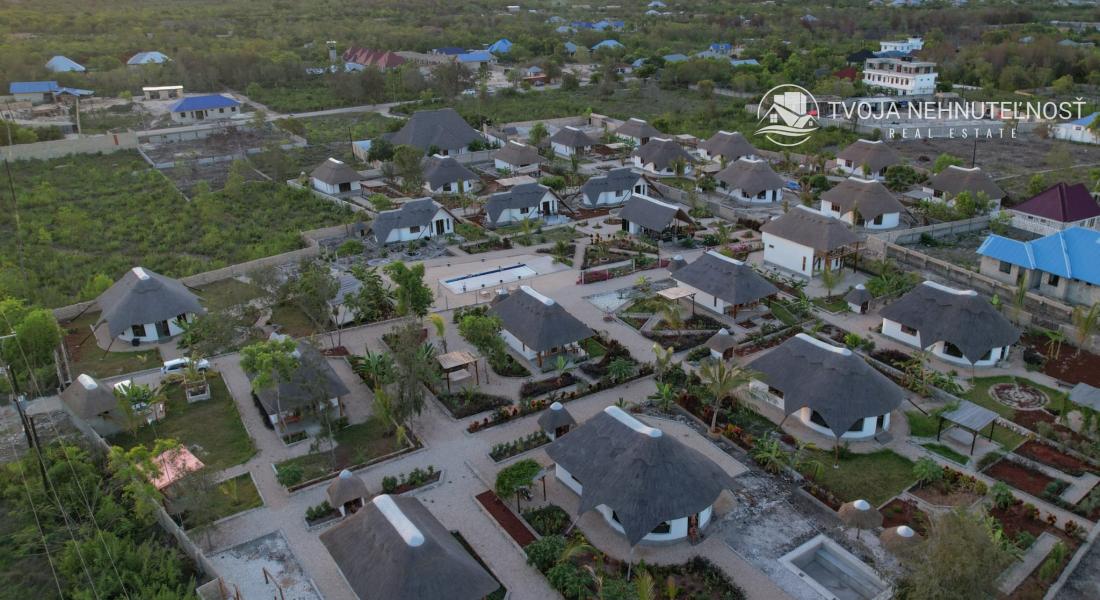 Zaria resort Zanzibar - luxusný poschodový dom, balkón s výhľadom na more a záhradou pre dve osoby D08