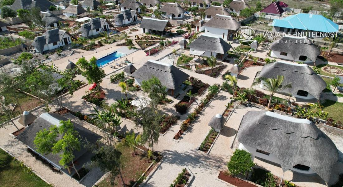 Zaria resort Zanzibar - luxusný poschodový dom, balkón s výhľadom na more a záhradou pre dve osoby D08