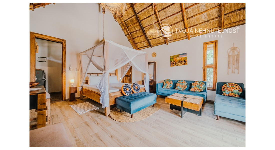 Zaria resort Zanzibar - dovolenkový prenájom bungalovu so záhradou pre 2-3 osoby D16