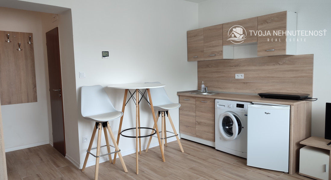 Prenajatá do 1.10.2026...  zariadená garsónka 20 m2 komplet rekonštrukcia, voľná ihneď