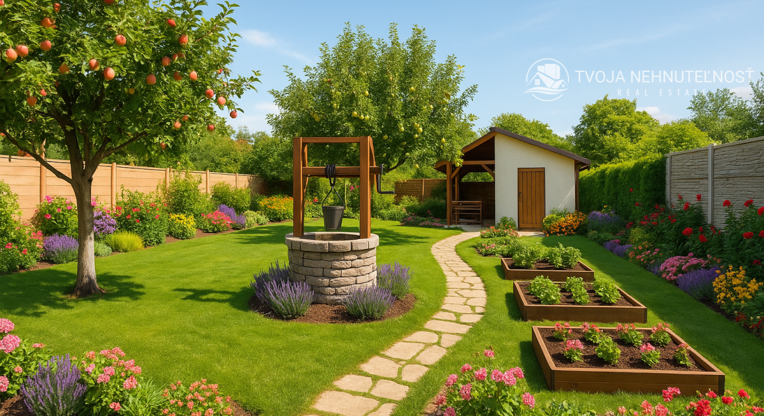 ZNÍŽENÁ CENA.... Dom pre rodinu - 5 izieb, garáž, prístrešok pre auto, slnečný pozemok 600 m2, altánok, podpivničený