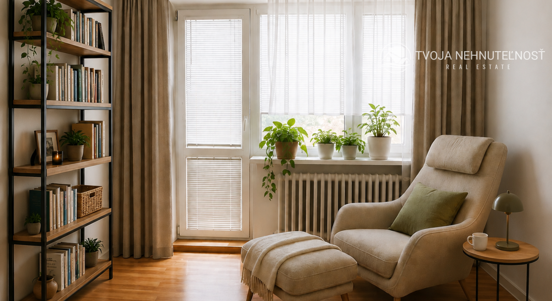 Kúpou voľný 3 izbový byt Sekčov Martina Benku, 59 m2, zariadený, s balkónom