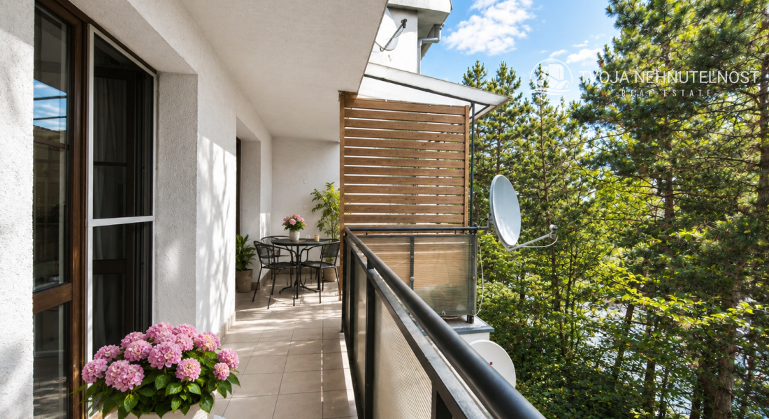 Komfortný veľký 2 izbový byt s garážou, loggia 16 m2, krb, Veselá ulica Prešov