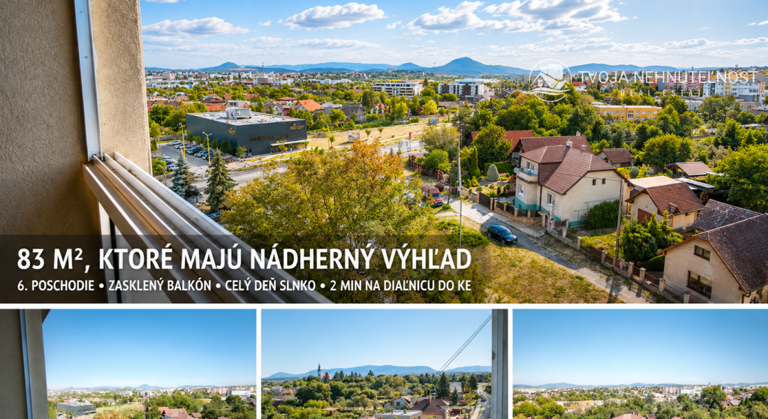 4 izby, 83 m² a panoramatický výhľad,ktorý sa nerekonštruuje - Urxova, Prešov
