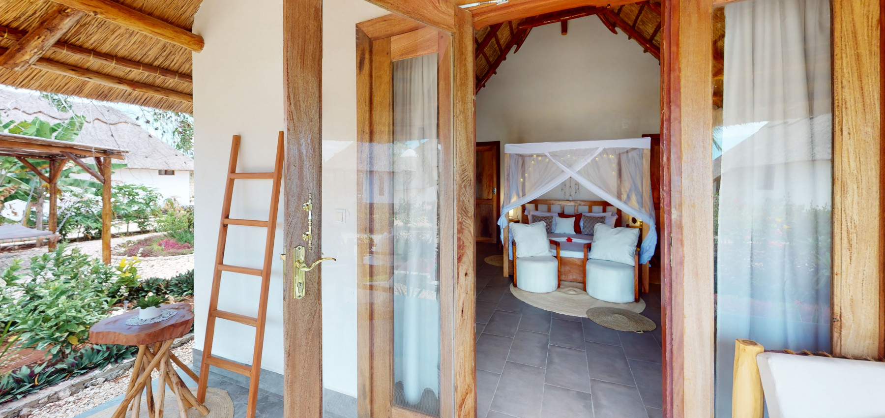 Zaria resort Zanzibar - dovolenkový prenájom bungalovu so záhradou pre dve osoby