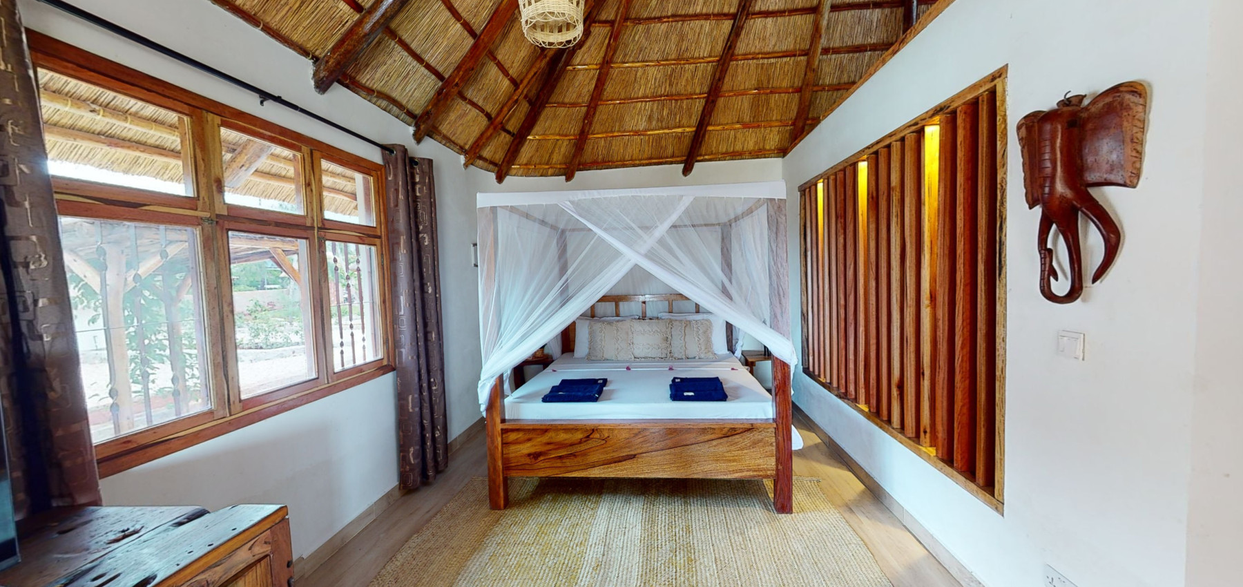 Zaria resort Zanzibar - dovolenkový prenájom bungalovu s dvomi spálňami a záhradou pre dva páry D10