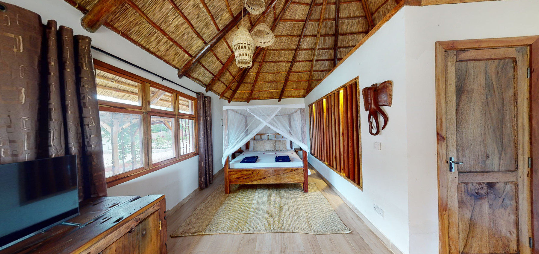 Zaria resort Zanzibar - dovolenkový prenájom bungalovu s dvomi spálňami a záhradou pre dva páry D10