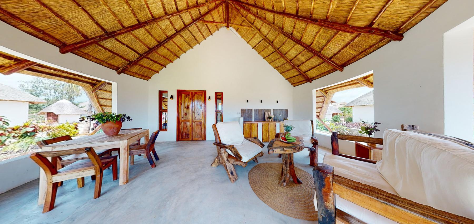 Zaria resort Zanzibar - dovolenkový prenájom bungalovu s dvomi spálňami a záhradou pre 2 páry D11