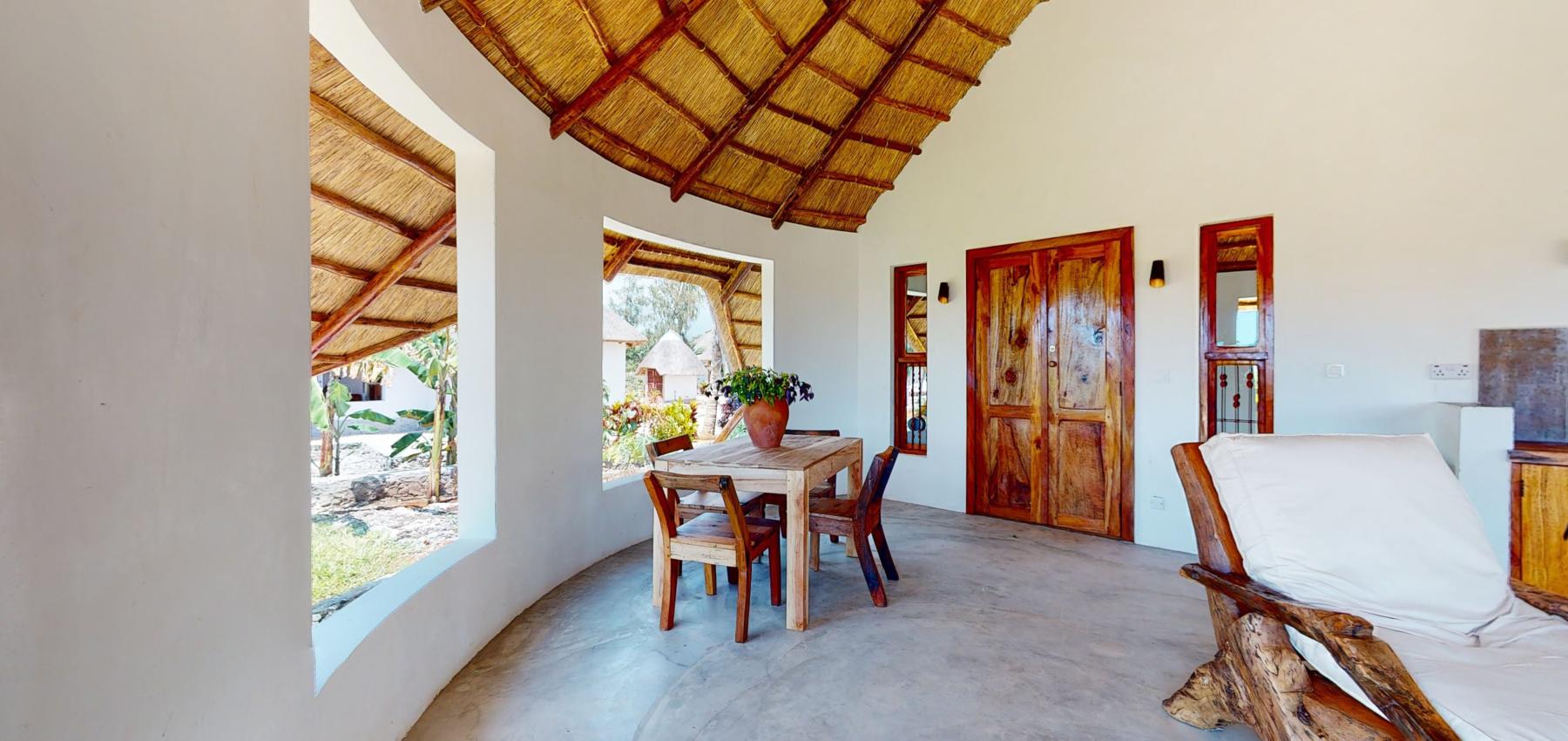 Zaria resort Zanzibar - dovolenkový prenájom bungalovu s dvomi spálňami a záhradou pre 2 páry D11