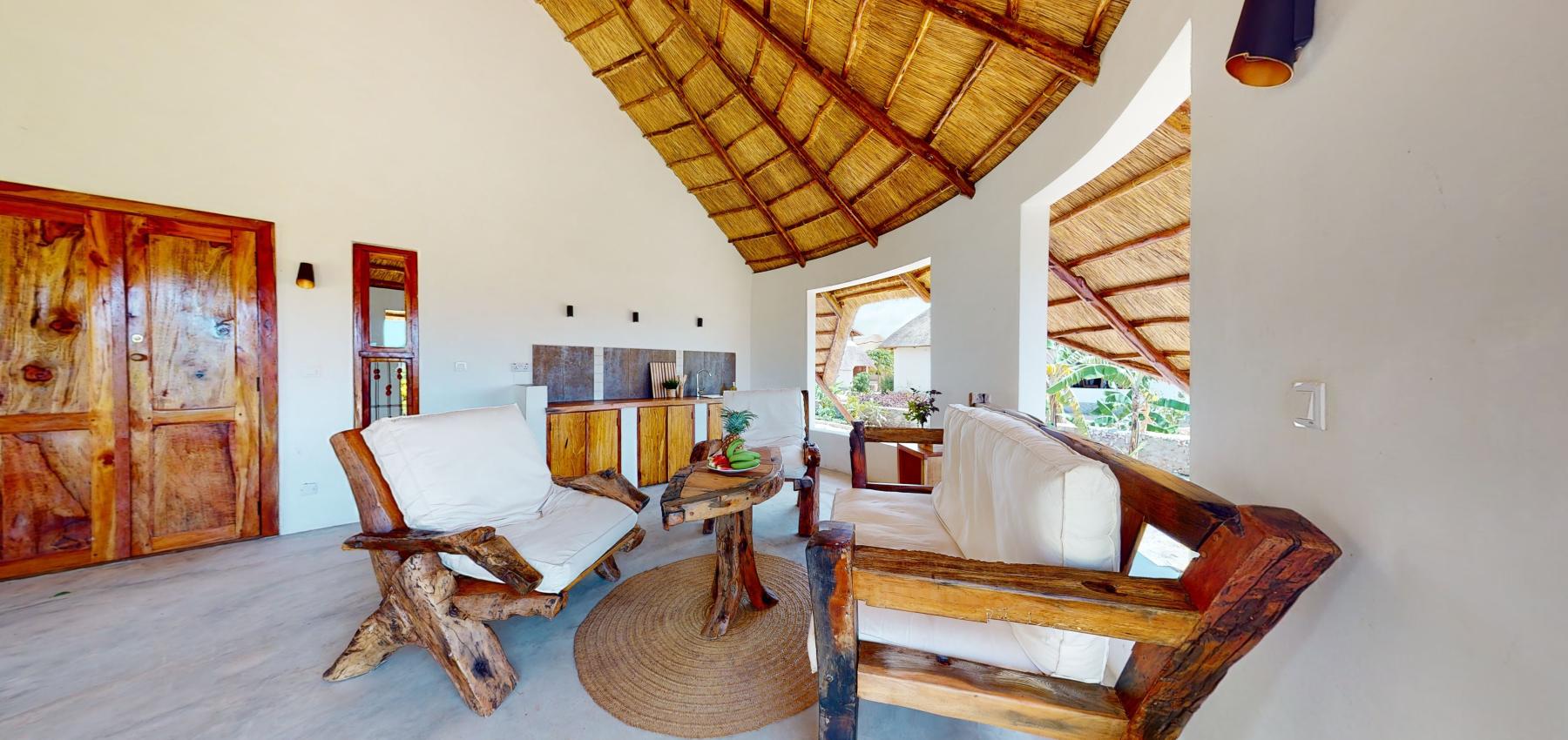 Zaria resort Zanzibar - dovolenkový prenájom bungalovu s dvomi spálňami a záhradou pre 2 páry D11