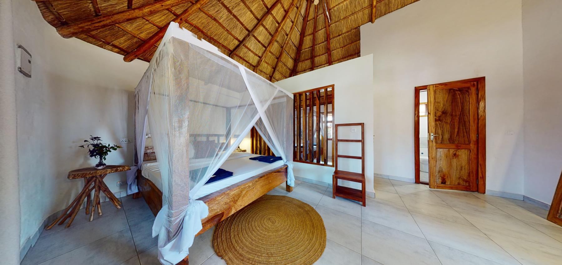 Zaria resort Zanzibar - dovolenkový prenájom bungalovu s dvomi spálňami a záhradou pre 2 páry D11