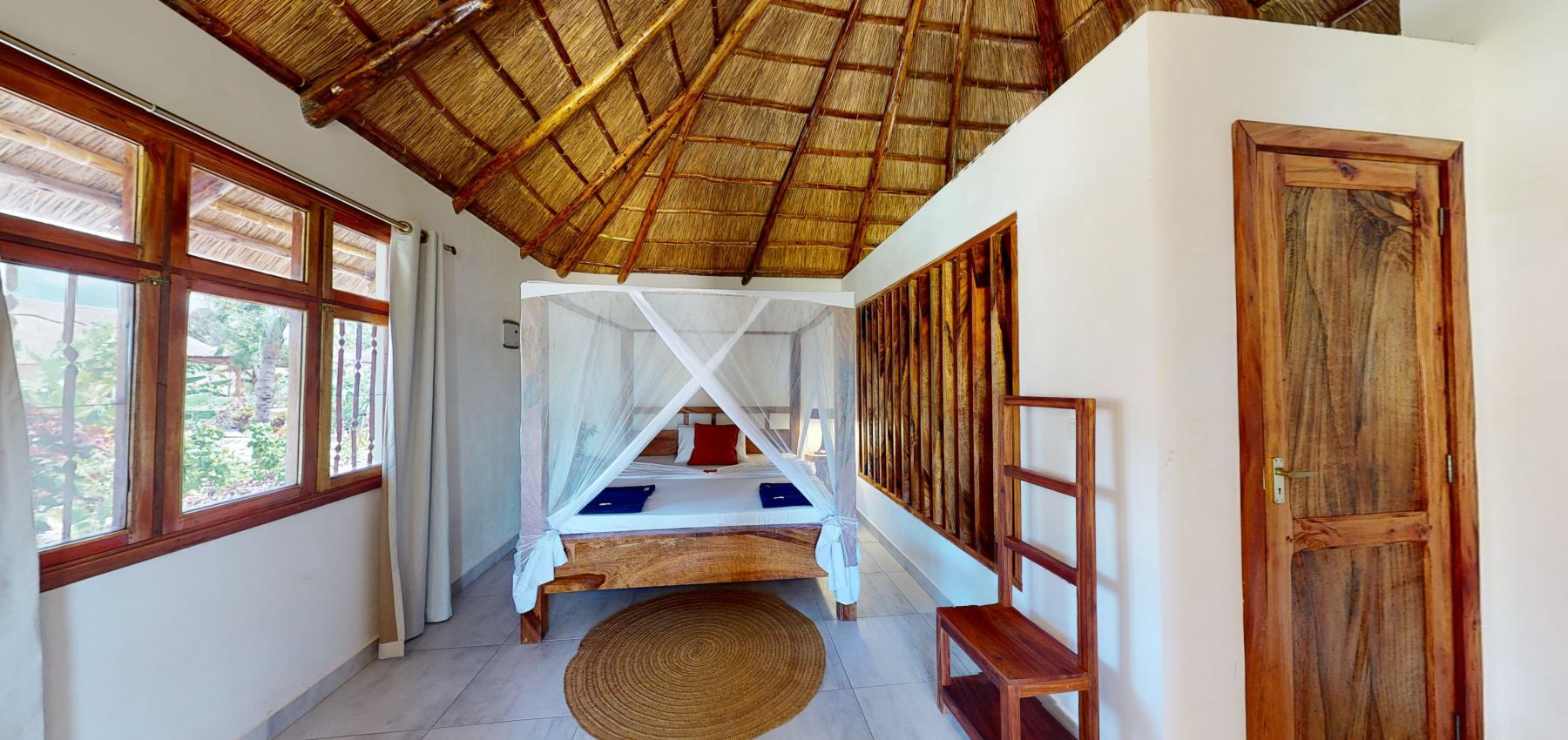 Zaria resort Zanzibar - dovolenkový prenájom bungalovu s dvomi spálňami a záhradou pre 2 páry D11