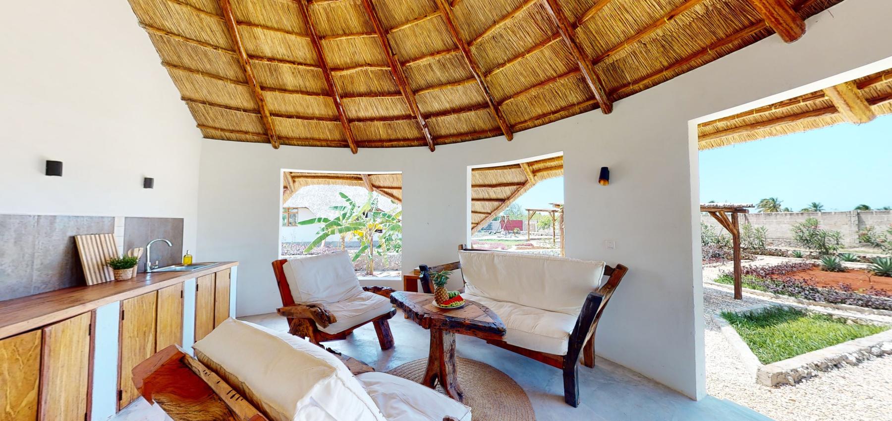 Zaria resort Zanzibar - dovolenkový prenájom bungalovu s dvomi spálňami a záhradou pre 2 páry D11