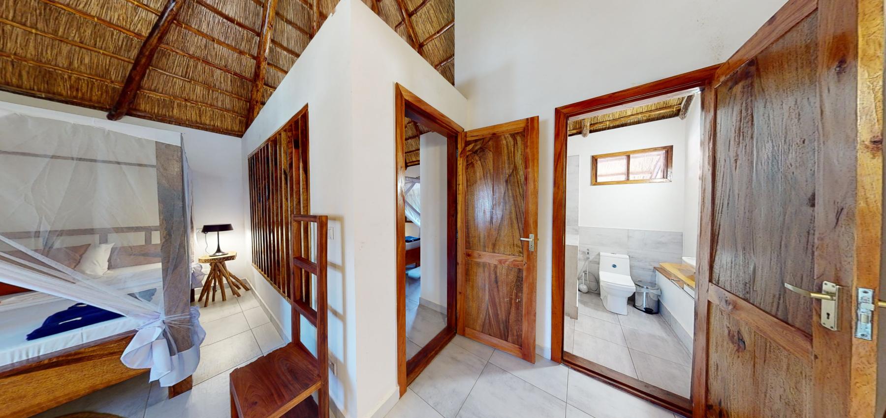 Zaria resort Zanzibar - dovolenkový prenájom bungalovu s dvomi spálňami a záhradou pre 2 páry D11