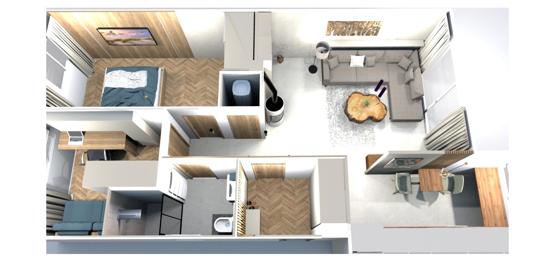 Prenajatý do 15.09.2026 ...... 3 izbový rodinný dom na dlhodobý prenájom, zariadený, 2x parkovacie miesto, záhradka