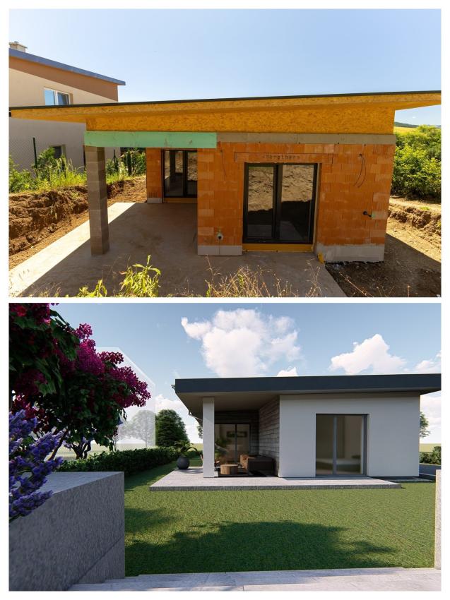 4 izbový rodinný dom obklopený zeleňou, iba s 1 susedom a nádherným výhľadom