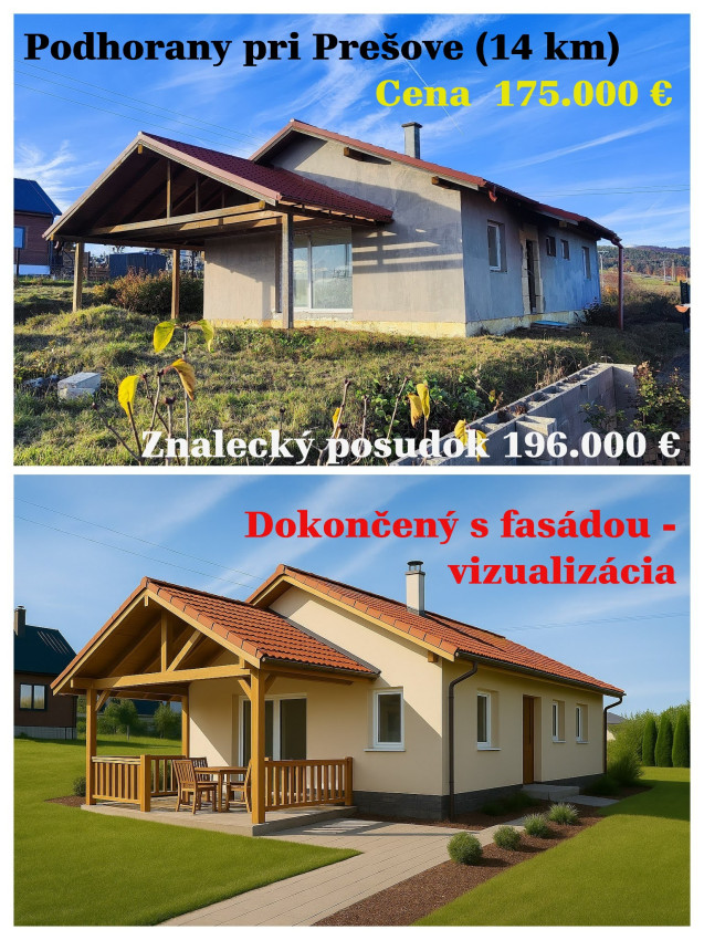 5 izbový rodinný holodom na veľkorysom pozemku 1050 m2 v obci Podhorany