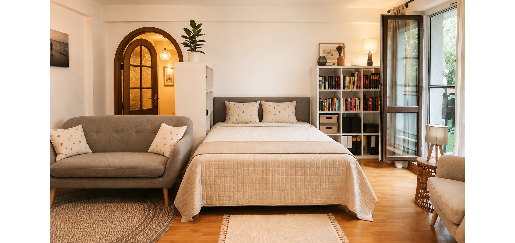 Komfortný veľký 2 izbový byt s garážou, loggia 16 m2, krb, Veselá ulica Prešov