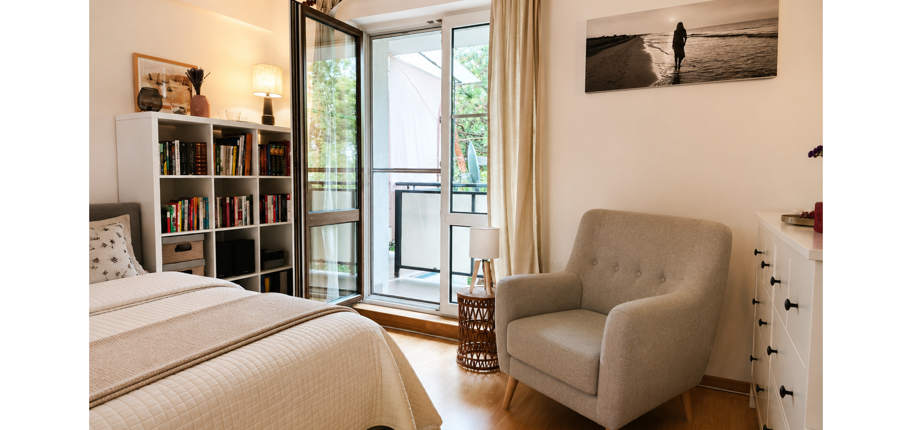 Komfortný veľký 2 izbový byt s garážou, loggia 16 m2, krb, Veselá ulica Prešov
