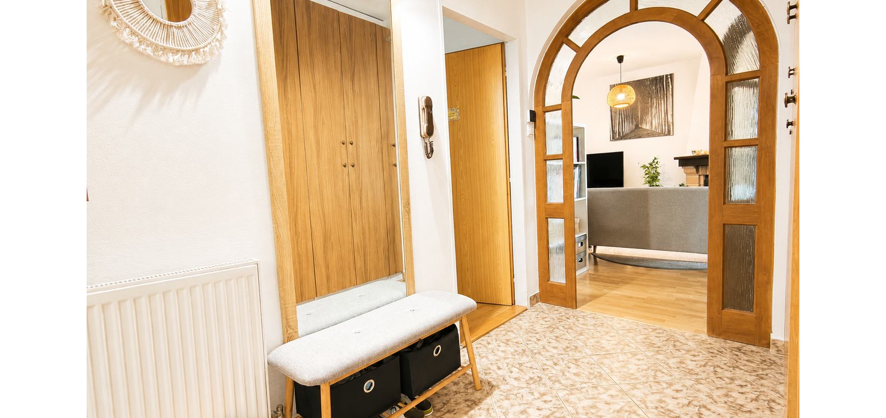Komfortný veľký 2 izbový byt s garážou, loggia 16 m2, krb, Veselá ulica Prešov