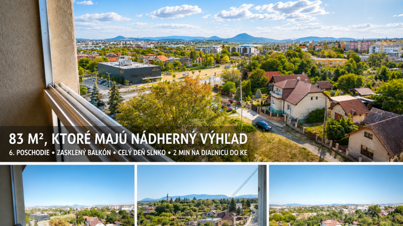 4 izby, 83 m² a panoramatický výhľad,ktorý sa nerekonštruuje - Urxova, Prešov